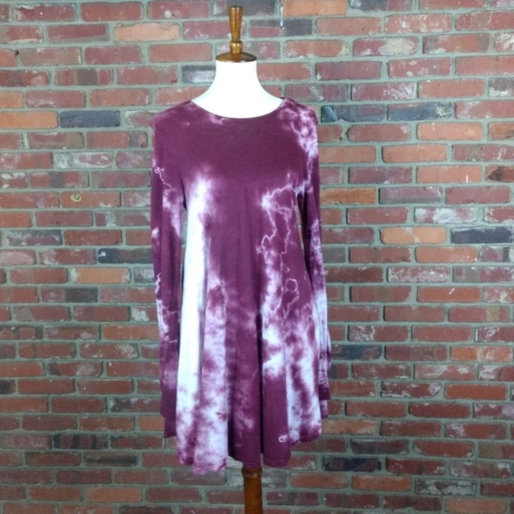 Show Me Your Mumu Mellow Tie Dye Long Sleeve Tunic Dress Size Small